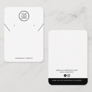 Cartão De Contato Adicione sua placa de exibição do colar de logotip