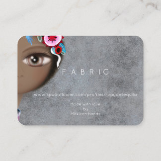 Cartão De Contato Afro Minúsculo Olhos grandes pretos Arte Doce 