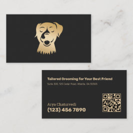 Cartão De Contato Alinhamento de Cachorro QR Personalizado