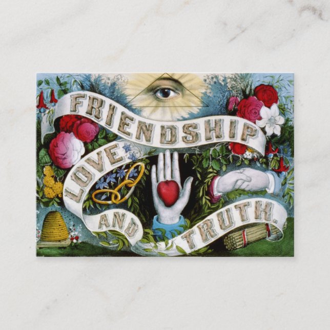 Cartão De Contato Amizade Amor Verdade (Frente)