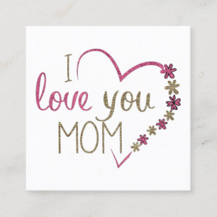 Cartão De Contato Amor Mãe Dia de as mães Heart