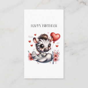 Cartão De Contato Aniversário do Piloto Zebra