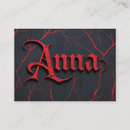 Cartão De Contato Anna In Gothic