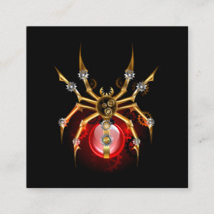 Cartão De Contato Aranha-do-galo em preto