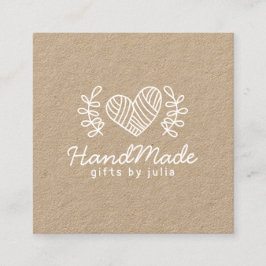 Cartão De Contato Artesanatos feitos à mão papel kraft castanho mode