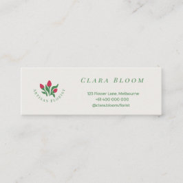 Cartão De Contato Artisan Florist Minimalist Botanical QR Code