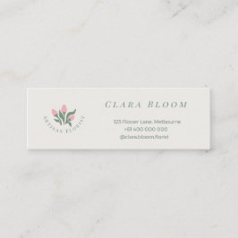 Cartão De Contato Artisan Florist Minimalist Botanical QR Code