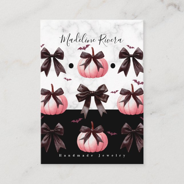 Cartão De Contato Artisan Gótico Que Ensa Cartas De Exibição B (Frente)