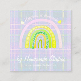 Cartão De Contato Artisan Rainbow 'Happiness is Homemade'