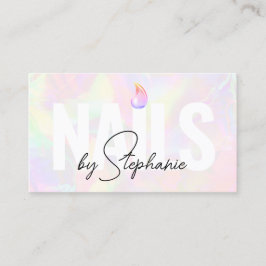 Cartão De Contato Artista holográfico da unha polonesa Código QR Bel