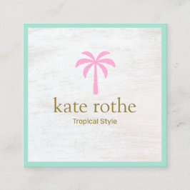 Cartão De Contato Árvore Rosa-Tropical Coca-Cola Palmeira-branca Cha