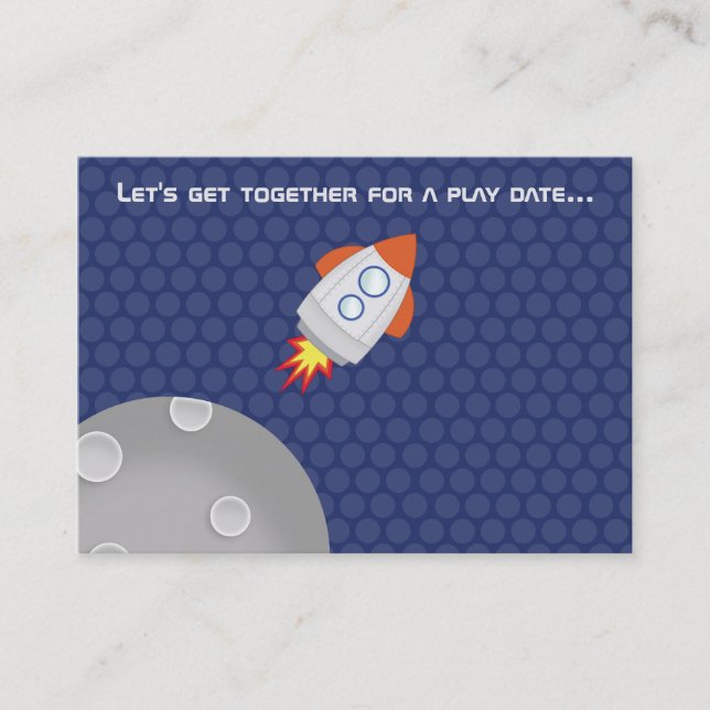 Cartão De Contato Aventura espacial Esta design de espaçonave está f (Frente)