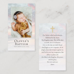 Cartão De Contato Baptism Sunruse Foto Keepsasasaokcard