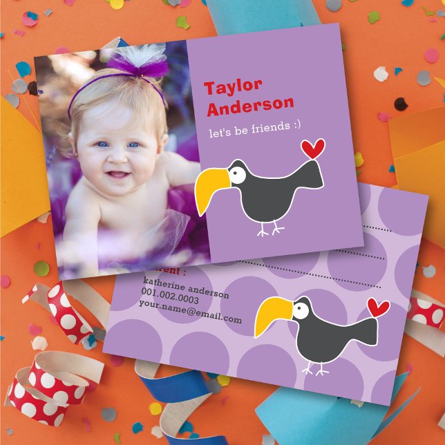 Cartão De Contato Bela animação do macaco marrom data de reprodução  (Criador carregado)