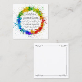 Cartão De Contato Bênção em Inglês e Hebraico - Pintor Splatter