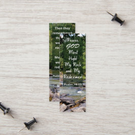 Cartão De Contato Bíblia Verse My Rock My Redeemer Mini Bookmark