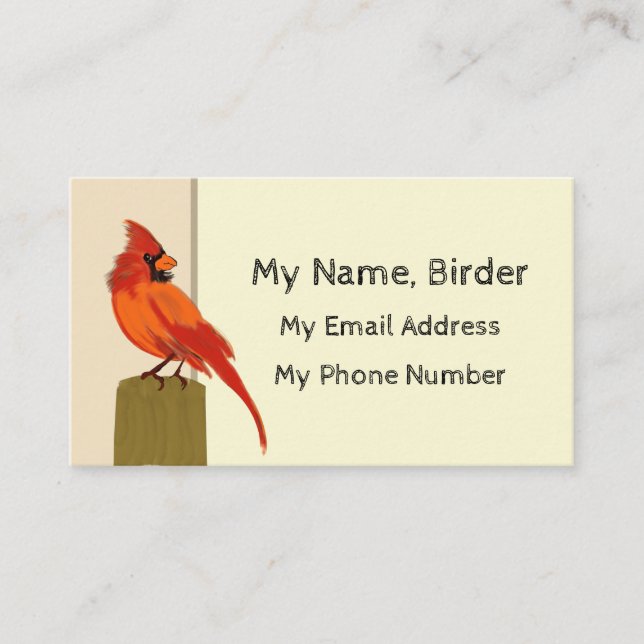 Cartão De Contato Birder (Frente)