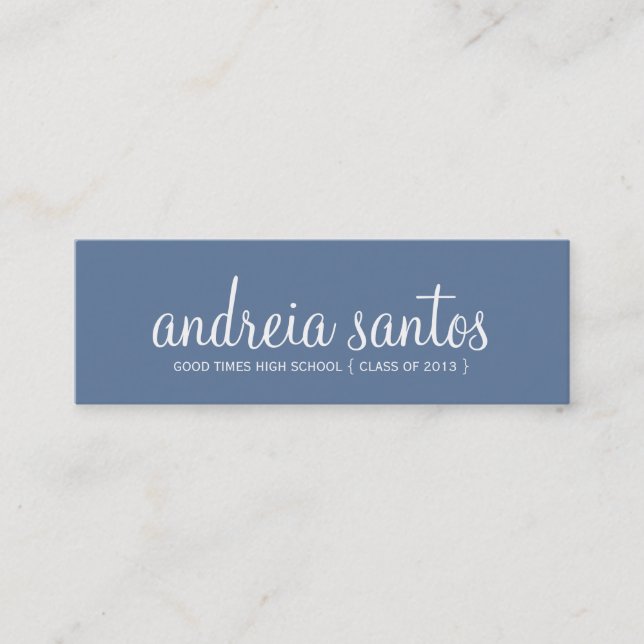 Cartão De Contato Branco conhecido 2013 dos azuis marinhos da (Frente)