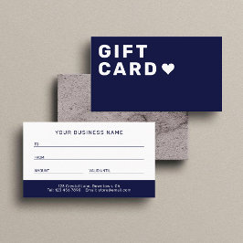 Cartão De Contato Business Gift Card | Elegant Navy Blue