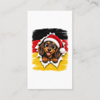 Cartão De Contato Cachorro-salsicha de Natal alemão