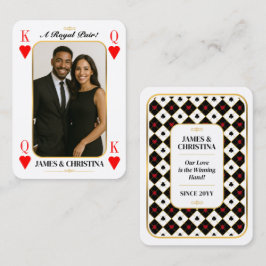 Cartão De Contato Cartas de Poker Personalizadas, Presente de Par Re