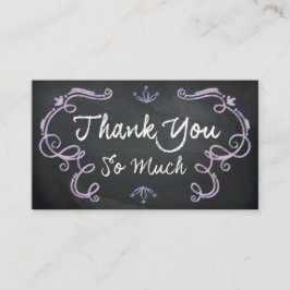 Cartão De Contato Chalkboard Thank You Business Cards