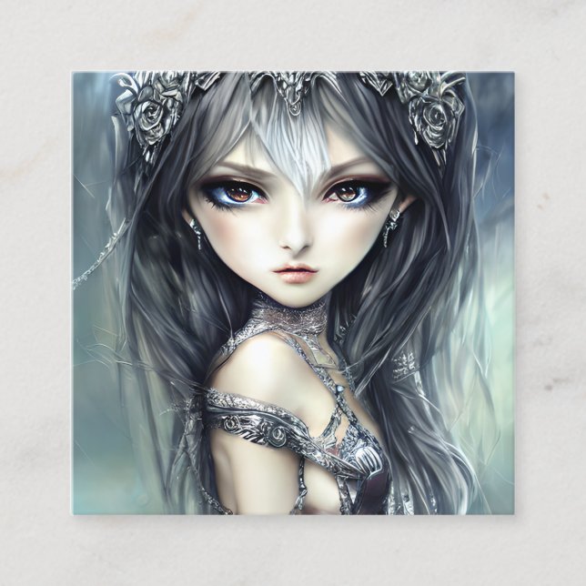 Cartão De Contato Chibi Girl Knight (Frente)