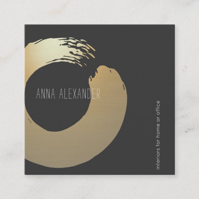 Cartão De Contato Círculo Zen | Instrutor Yoga | Meditação (Frente)