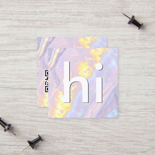 Cartão De Contato Cód. QR Holográfico Puro Claro (Frente/Verso In Situ)