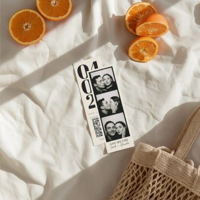 Cartão De Contato Código de Qrcode do Marcador de Photobooth do Vint (Criador carregado)