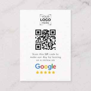 Cartão De Contato Código QR de Avaliação do Google Negócios 