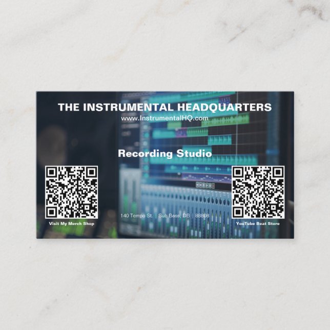 Cartão De Contato Código QR Pequenas empresas (Frente)