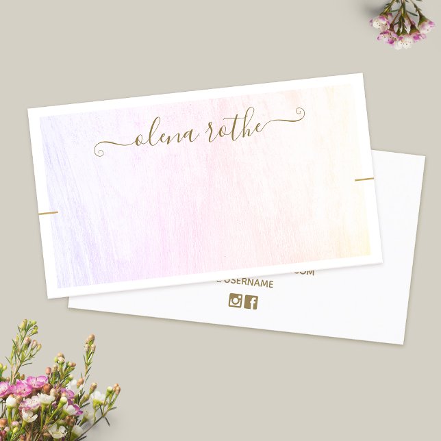 Cartão De Contato Colar Colchelet Pastel Arco-Íris Vídeo (Criador carregado)