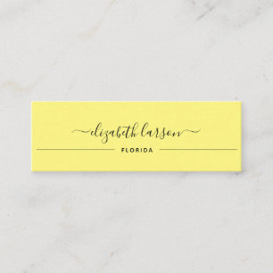Cartão De Contato Coleção Simples de Alarme Amarelo Elegance