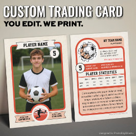 Cartão De Contato Crachá de Futebol Customizado Vintage, Jogador Ver