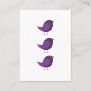 Cartão De Contato Crianças, passarinho fofo