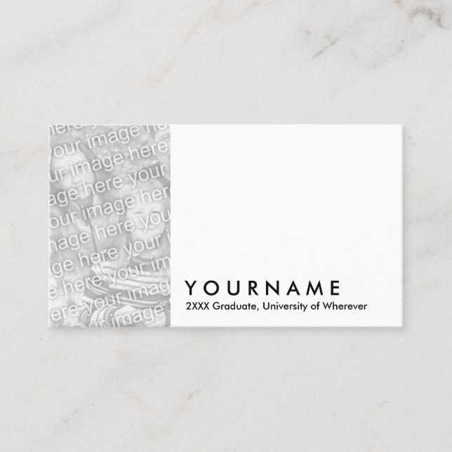 Cartão De Contato crie a sua própria placa de formando (Frente)