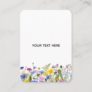 Cartão De Contato Crie Seu Próprio Floral Colorido