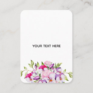 Cartão De Contato Crie Sua Própria Borda Floral Colorida