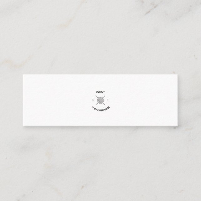 Cartão De Contato Crochet é minha superpotência (Frente)