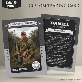 Cartão De Contato Custom Hunter Trading Card, Hunting Gifts Hunter