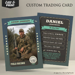 Cartão De Contato Custom Hunter Trading Card, Hunting Gifts Hunter
