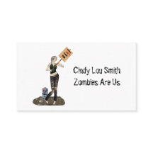 Cartão de Contato da Rapariga do Zombie Pin Up