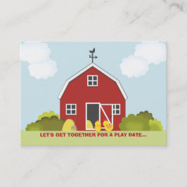 Cartão De Contato Data de Reprodução de Barnyard