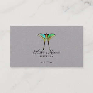 Cartão De Contato Desenhista cinzento da jóia do logotipo luxúria 