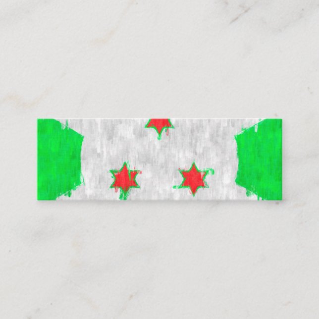 Cartão De Contato Desenho de pintura a óleo do Burundi (Frente)