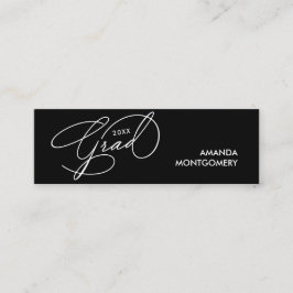 Cartão De Contato Detalhes da Classe de Nome do Formando de Script E