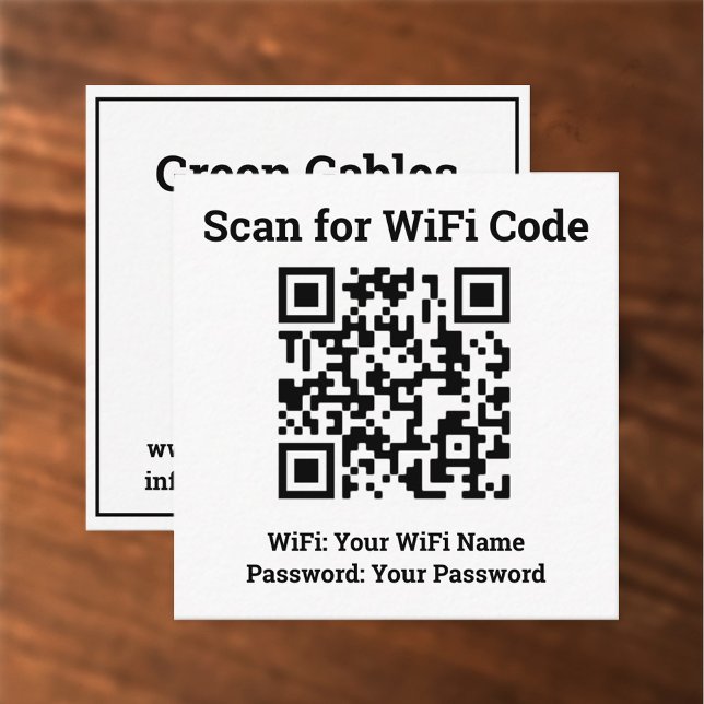Cartão De Contato Detalhes do Hotel Wifi Mais Código QR Mais Endereç (Criador carregado)