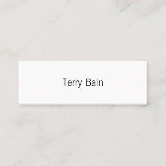 Cartão De Contato Dianteiro Center mínimo e traseiro simples