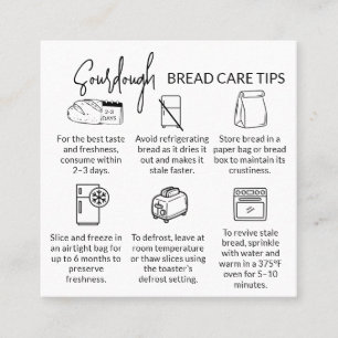 Cartão De Contato Dicas de Cuidados com Pão de Fermento Natural com 